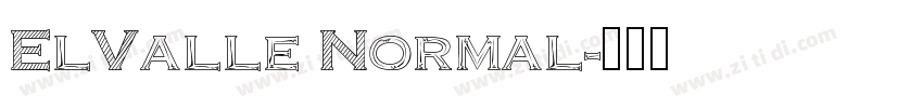 ElValle Normal字体转换